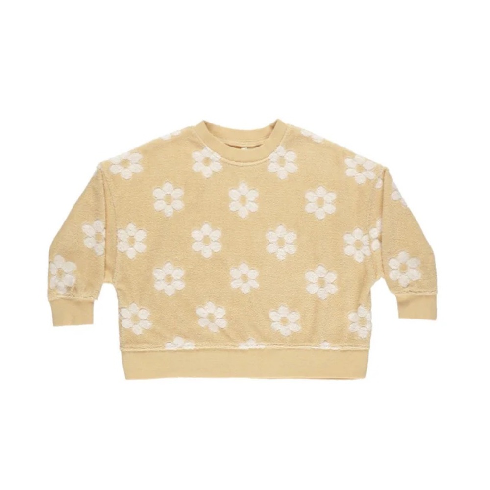 Rylee + Cru - Terry Cloth Boxy Sweatshirt, Daisy
